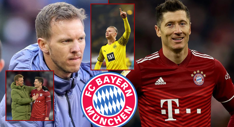 Bayern coach Julian Nagelsmann compares Robert Lewandowski to Borussia Dortmund star striker Erling Haaland