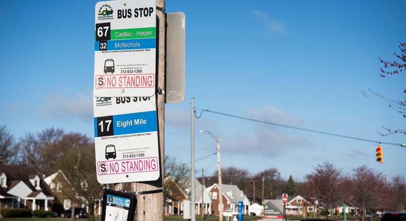 Shoulder to Shoulder, These Detroit Workers Have No Choice but to Ride the Bus