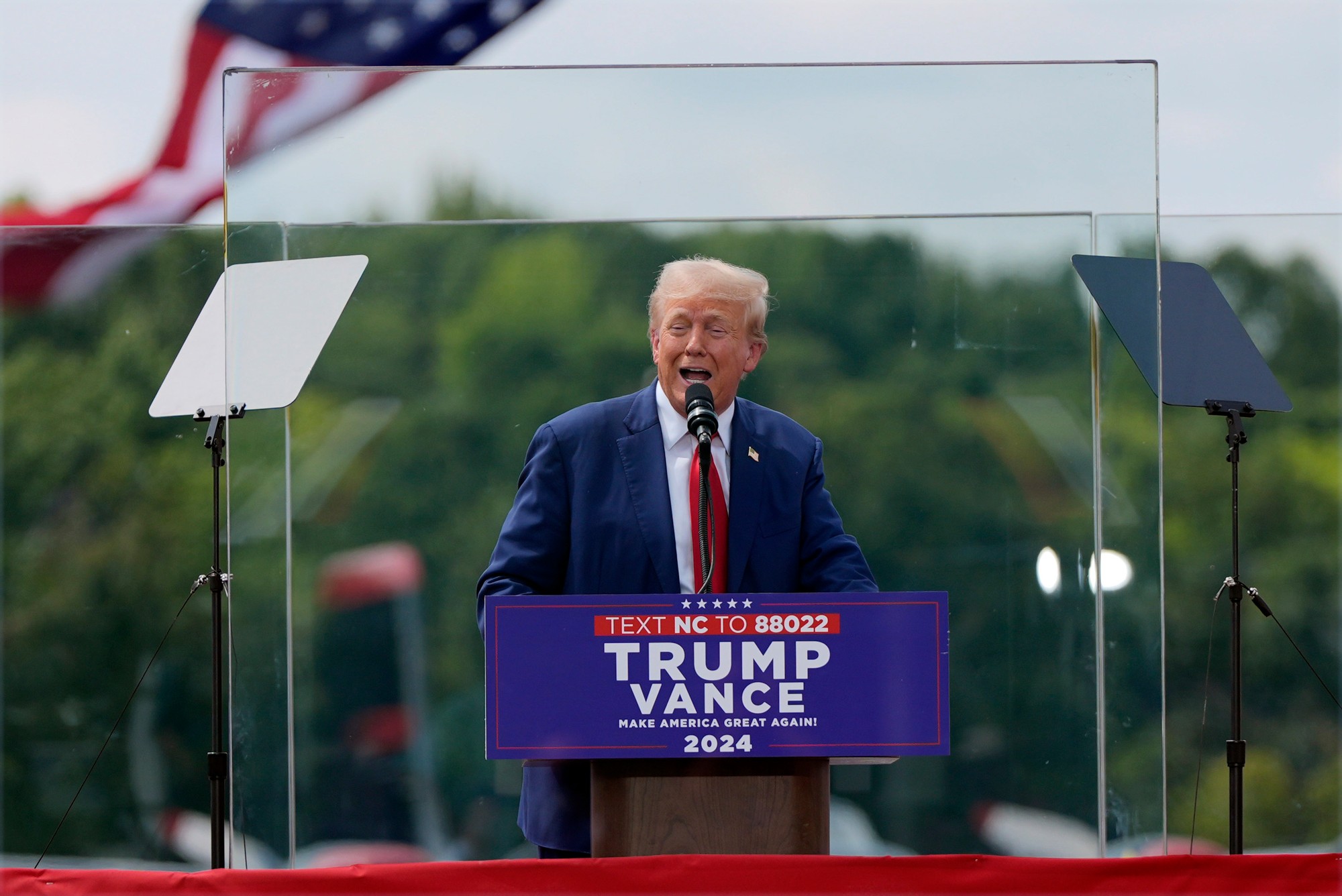 Republikánsky prezidentský kandidát Donald Trump.