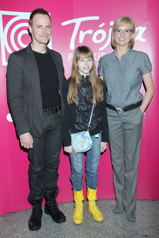 Wojciech Błaszczyk i Ewa Gawryluk z córką Marią w 2012 roku