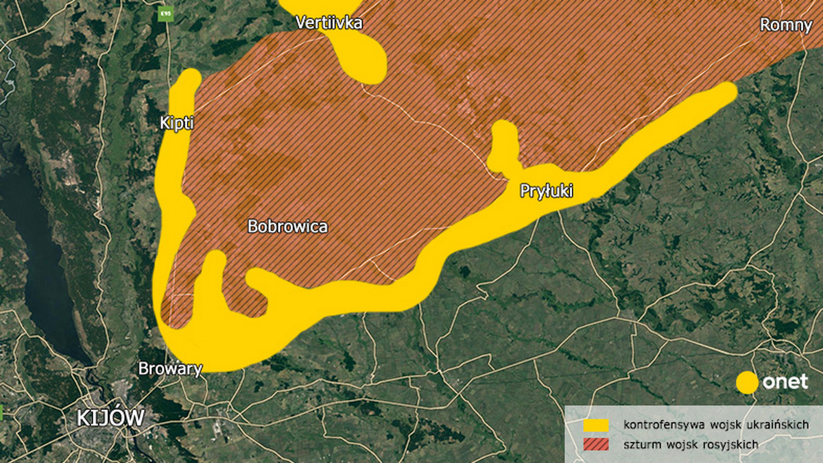 Wojna Rosja-Ukraina. Rejon browarski w rękach Ukrainy [MAPA]