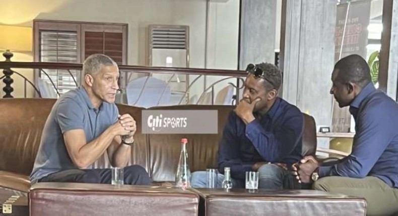 Chris Hughton spotted with Hudson-Odoi’s father