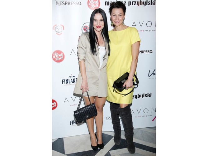 Gwiazdy na pokazie kolekcji DIGITAL Mariusza Przybylskiego: Paulina Sykut i Anna Popek.