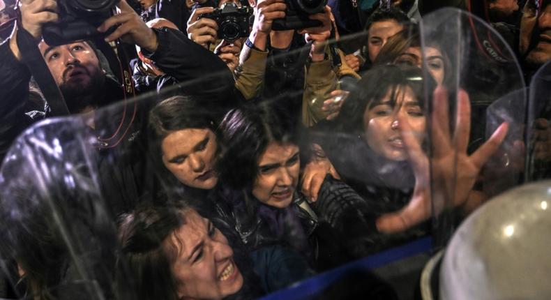 Police fired tear gas at thousands of participants in the International Women's Day March on Istanbul's Istiklal avenue