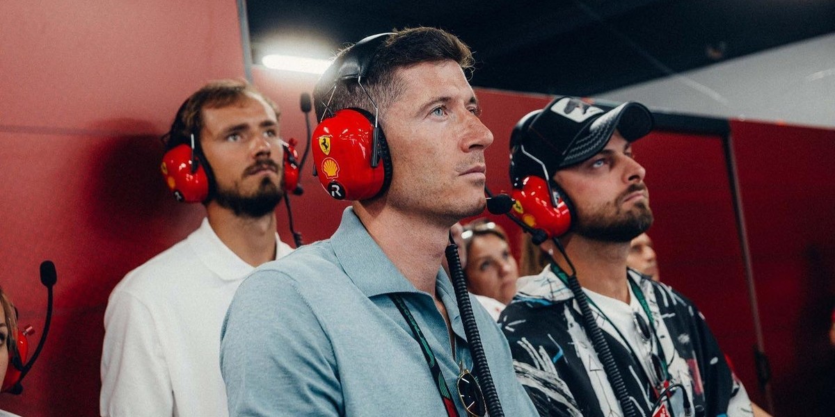 Robert Lewandowski odwiedził team Ferrari