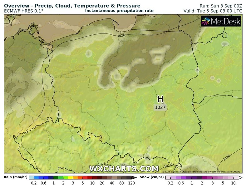 Nigdzie nie będzie padać