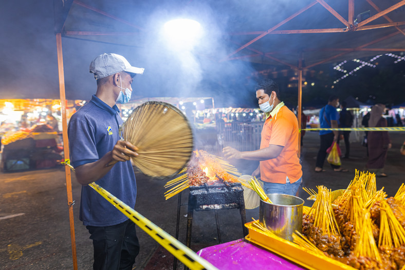 Sreet food w Putrajaya, niedaleko Kuala Lumpur, Malezja