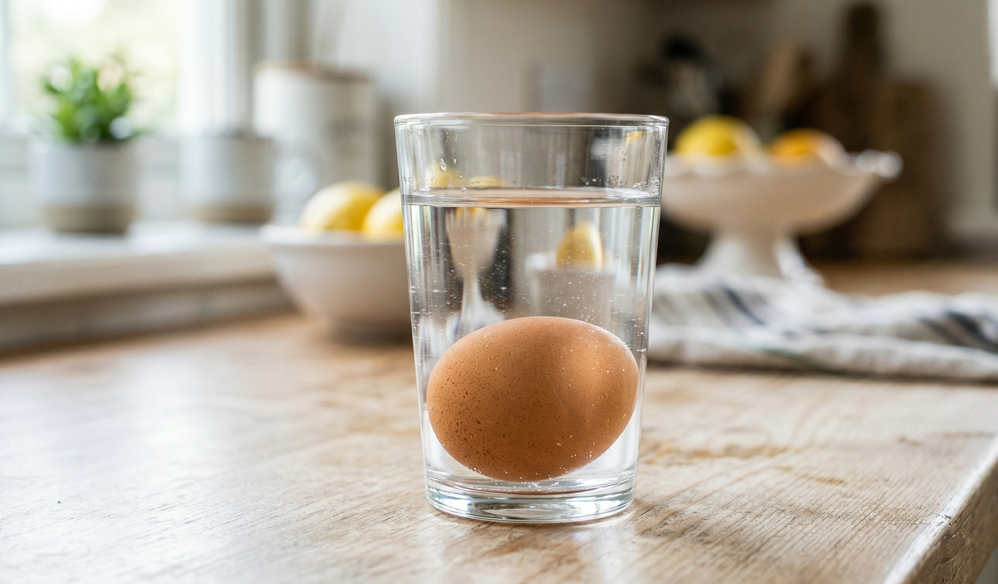 Domác test na čerstvosť vajíčka.