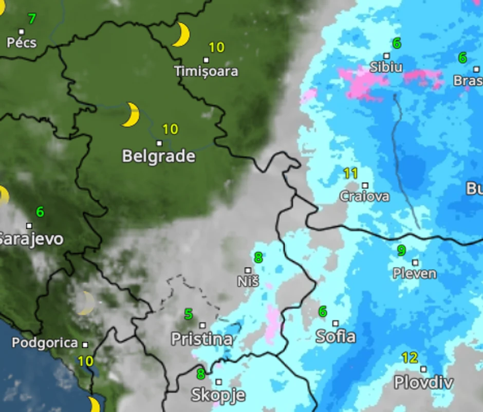 Kako se promena vremena kreće u Srbiji 16. maja u jedan sat posle ponoći