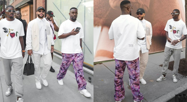 Memphis Depay and Dembele team up with Sarkodie in the USA [Photos]