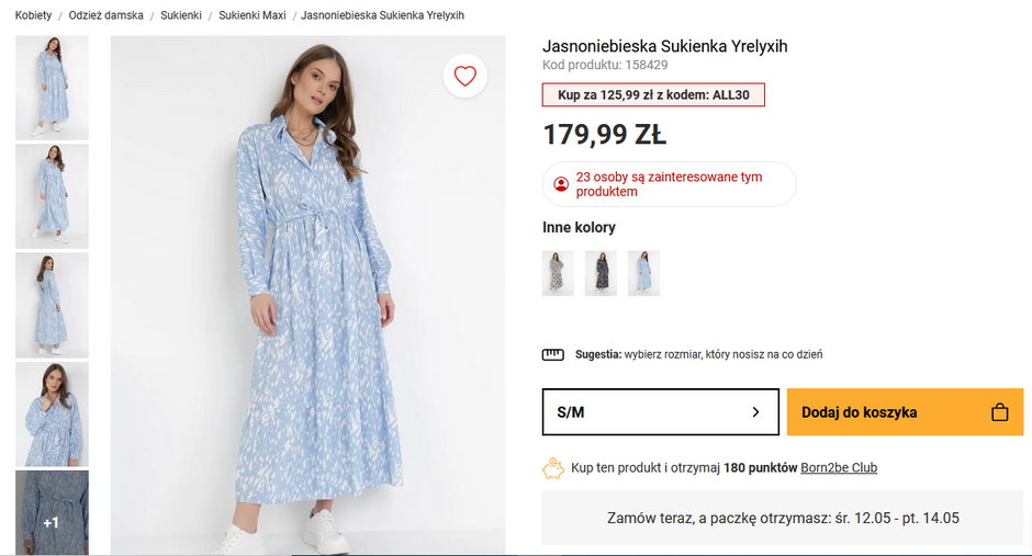 Jasnoniebieska sukienka Kasi Cichopek