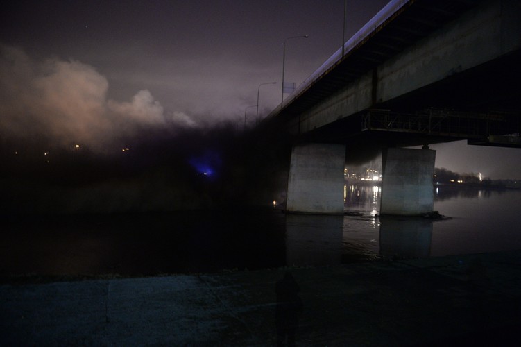 Pożar Mostu Łazienkowskiego w Warszawie