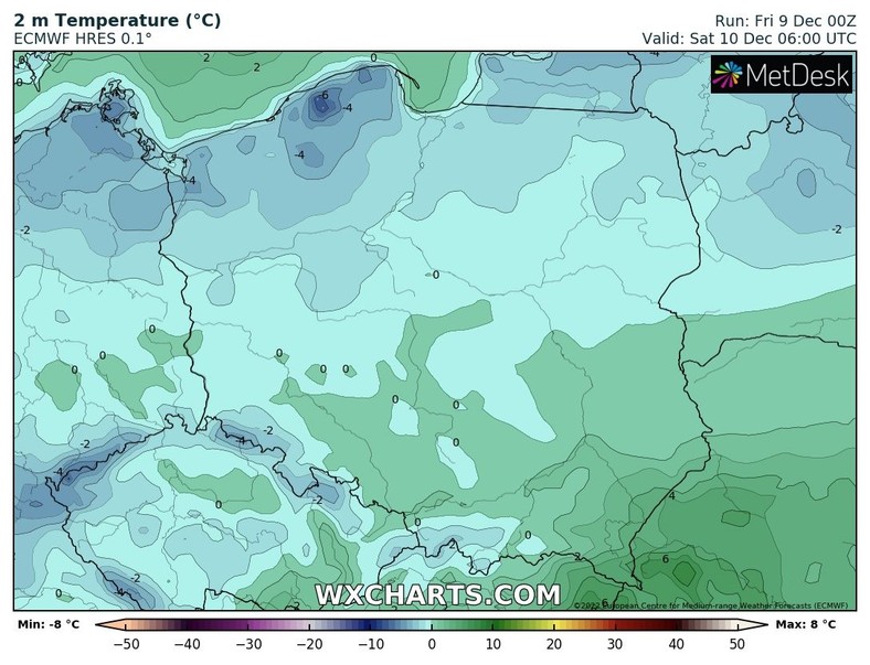 W wielu regionach chwyci słaby mróz