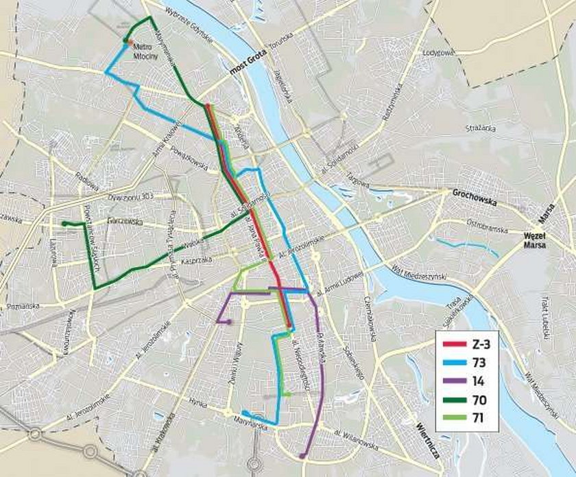 Tramwaje znikną z Niepodległości