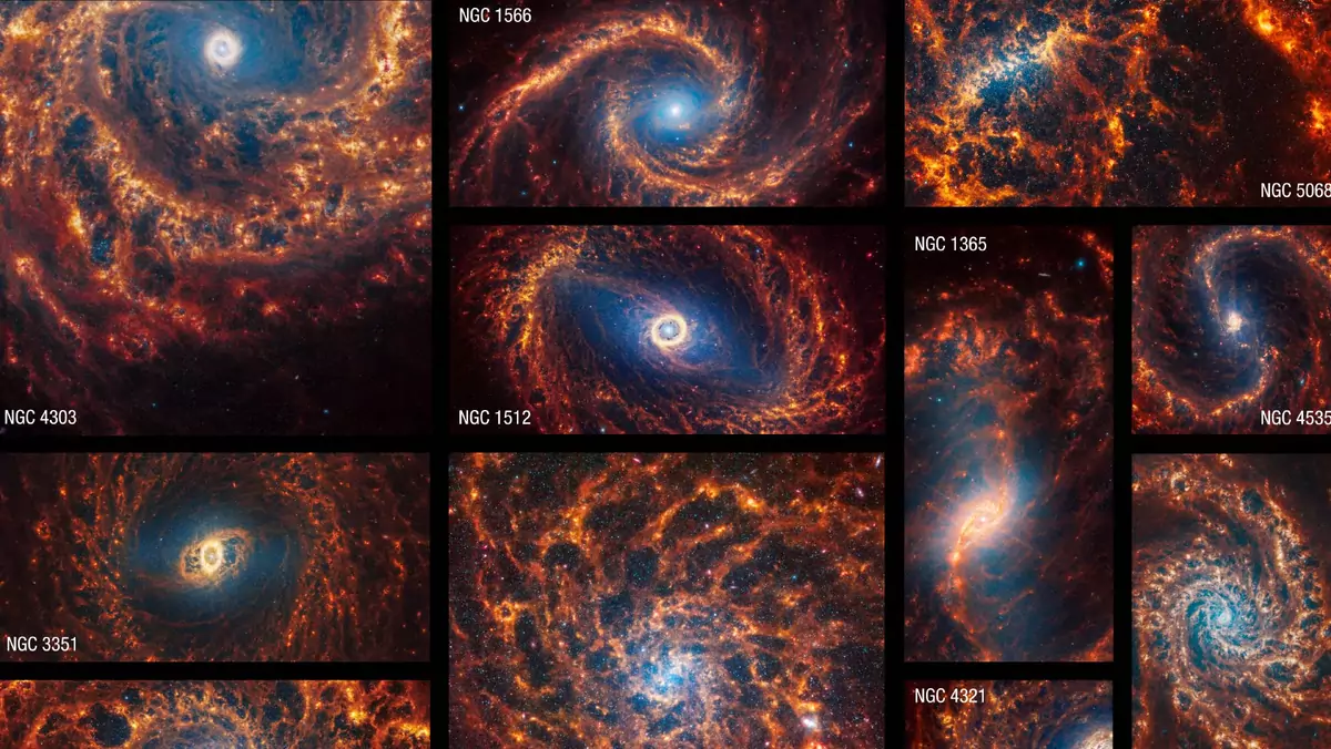 Galaktyki spiralne na zdjęciach Teleskopu Jamesa Webba
