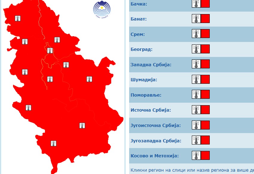 Meteoalarm za danas