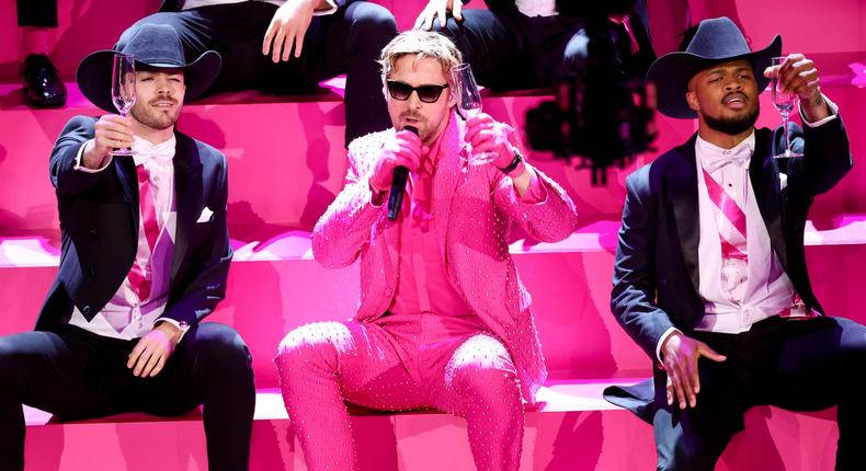 Ryan Gosling performs at the 2024 Oscars.Rich Polk/Getty Images