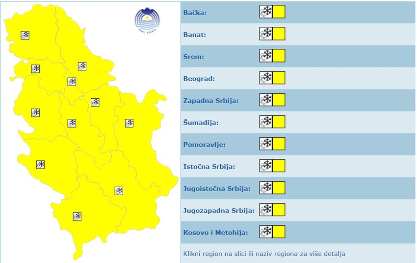 Meteoalarm 24. decembar