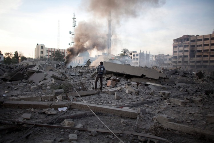 Zniszczenia w Strefie Gazy po izraelskim nalocie