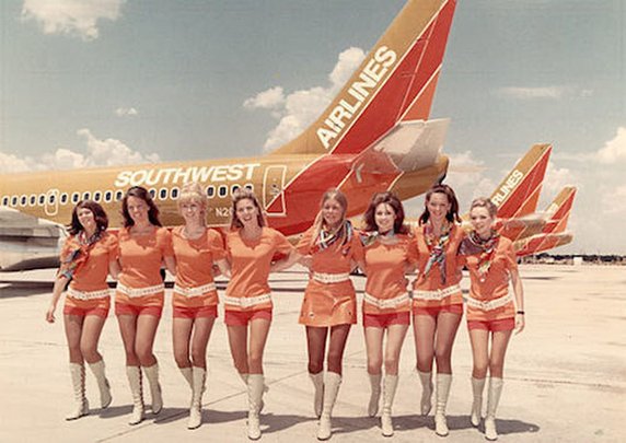 Stewardesy Southwest Airlines w 1971 roku