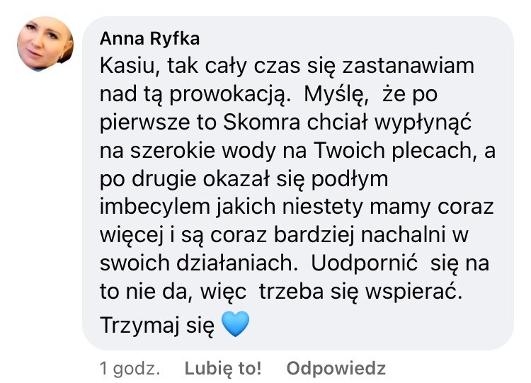 Anna Ryfka - komentarz