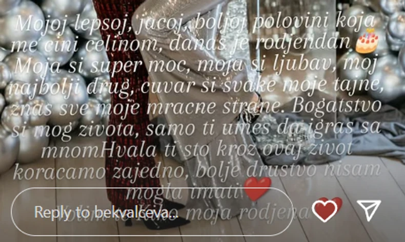 Nataša čestitala sestri rođendan