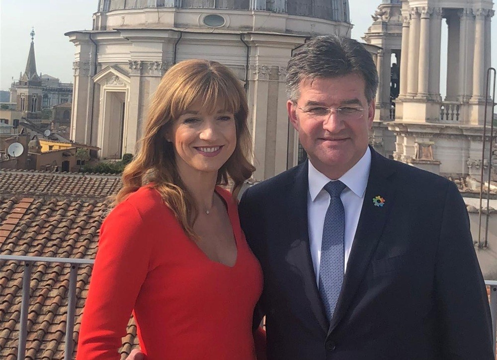 Jarmila Lajčáková-Hargašová s manželom.