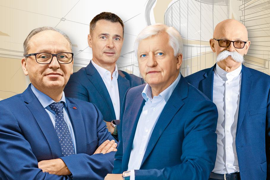 Ranking 30 Największych Polskich Deweloperów „Forbesa”. Od lewej: Zbigniew Juroszek - Atal, Andrzej Oślizło - Develia, Mieczysław Ciomek - Invest Komfort, Władysław Grochowski - Arche.