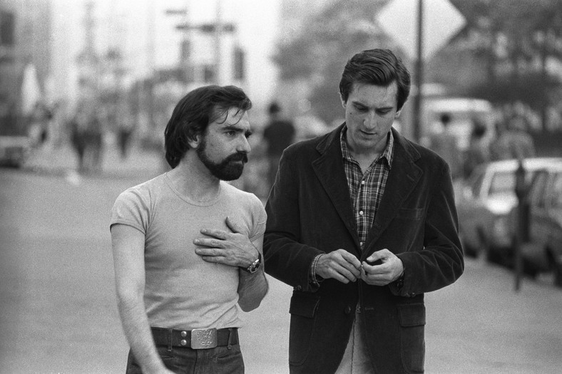 Martin Scorsese i Robert De Niro na planie "Taksówkarza" [1975]