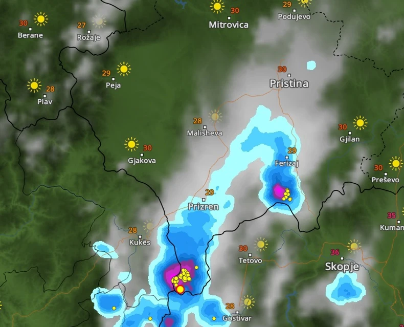 Kiša na jugu Kosova i Metohije