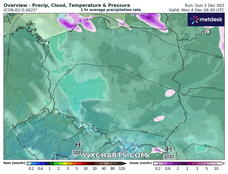 Dziś śnieg będzie prószył tylko lokalnie