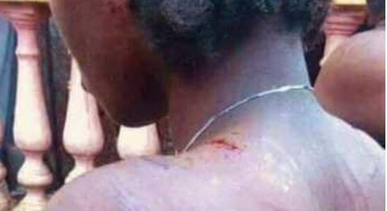 Whose daughter is this? Man flogs wife brutally for cheating with neighbour (Photos)