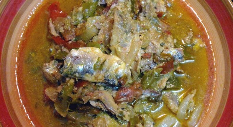 Sardines and green stew