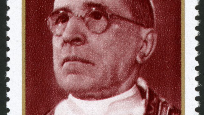 Papież Pius XII na znaczku pocztowym