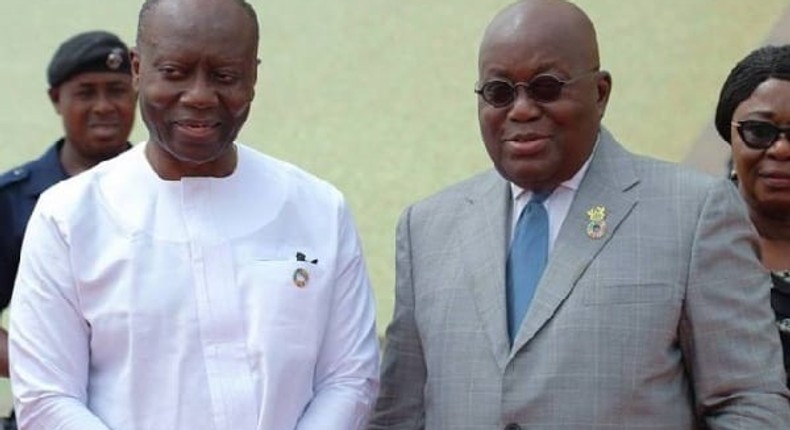 Ken Ofori-Atta with Nana Addo