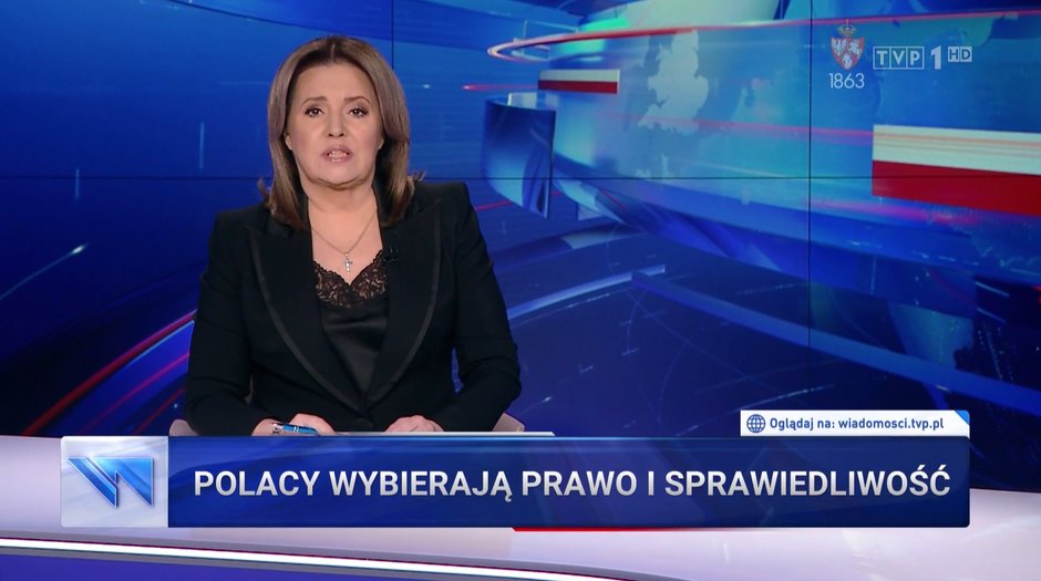 Danuta Holecka w "Wiadomościach" TVP