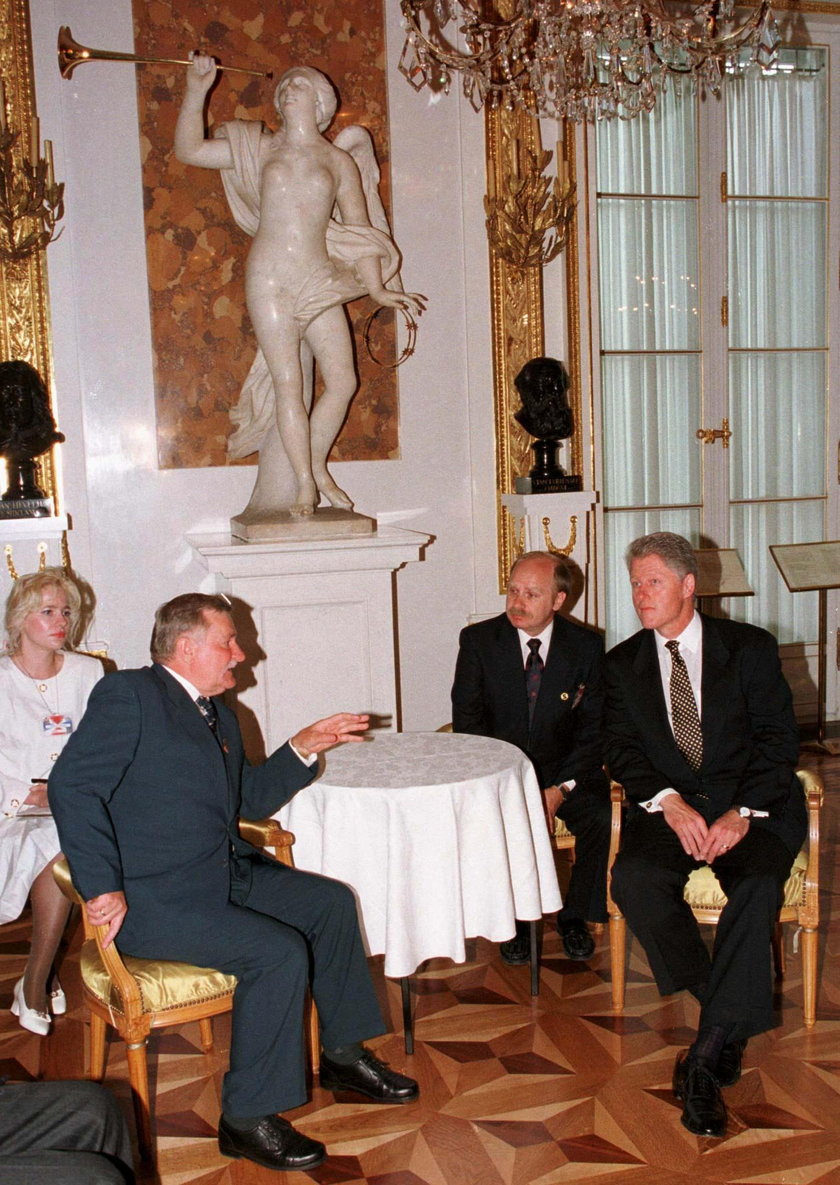 Lech Wałęsa i Bill Clinton