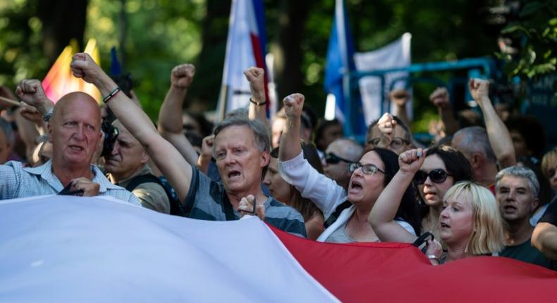 Protesters have taken to the streets over the judicial reforms