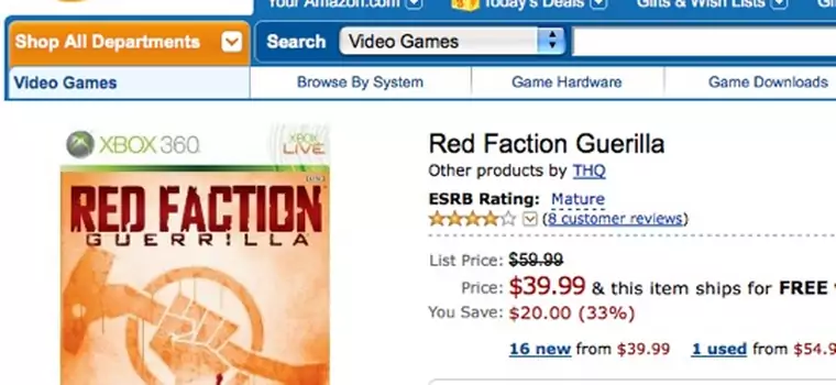 Red Faction: Guerrilla chyba nie sprzedaje się najlepiej