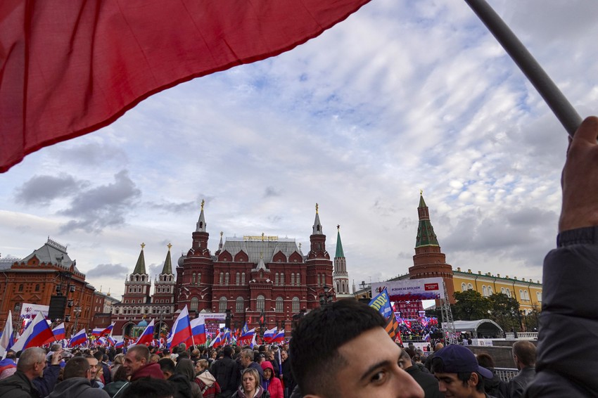 Skup podrške priključenju Donbasa Rusiji u Moskvi 23. septembra