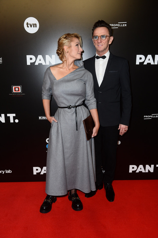 Joanna Brodzik i Paweł Wilczak na premierze filmu "Pan T."