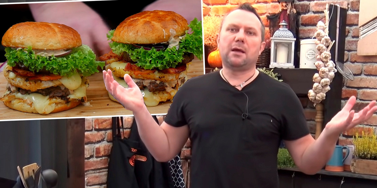 Tomasz Strzelczyk pokazał, jak zrobić domowy Burger Drwala.