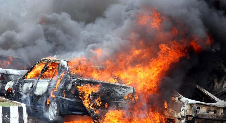 Bomb blast in Borno state.