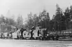 Pociąg pancerny "Śmiały" w 1920 r. Na pierwszym planie widzimy wagon artyleryjski pojazdu.