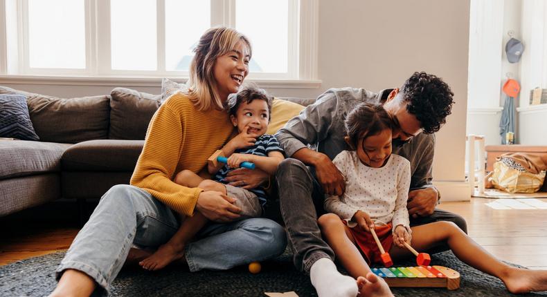 Beyond necessities, guaranteed basic income allows some parents to afford toys or activities for their kids.jacoblund / Getty Images