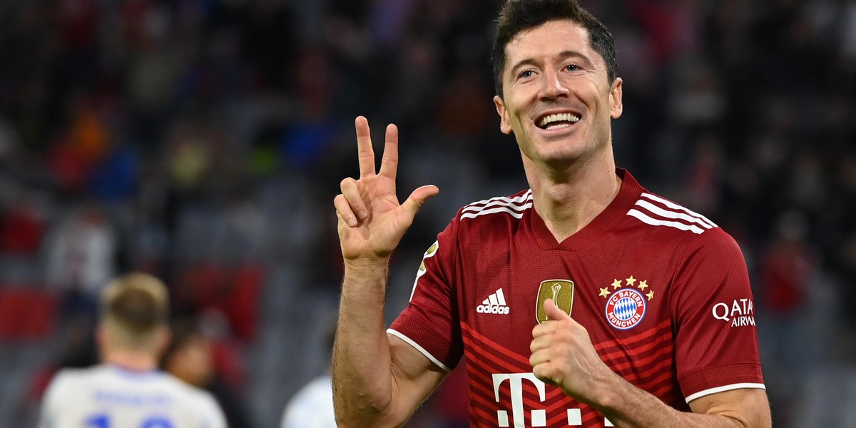 Robert Lewandowski skompletował hat-tricka w rewanżowym meczu z Salzburgiem.