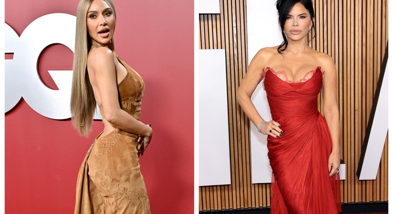 Kim Kardashian alongside Lauren Sanchez.Axelle/Bauer-Griffin, Dimitrios Kambouris