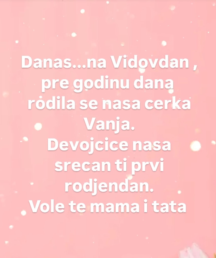 Ćerka Sanje Maletić slavi rođendan