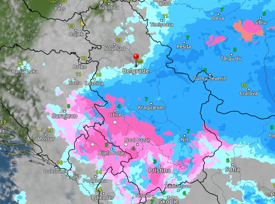 Kretanje nevremena sutra u 16 časova