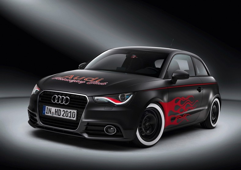 Audi A1 fajnie oblepione. Co na to Justin Timberlake?